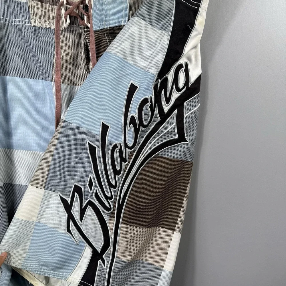 Billabong Shorts Mens 36 Mark Occhilupo Multicolor Plaid Board Shorts Surf Swim